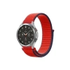 Mey İthalat®  Watch 22mm Hasırlı Cırtcırtlı Kordon - Kırmızı