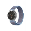 Mey İthalat®  Watch 22mm Hasırlı Cırtcırtlı Kordon - Mavi