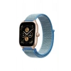 Mey İthalat®  Watch 22mm Hasırlı Cırtcırtlı Kordon - Turkuaz