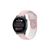 Mey İthalat®  Watch 22mm Spor Delikli Kordon - Pembe-Beyaz