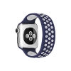 Mey İthalat®   Watch 38mm Ayarlı Delikli Silikon Kordon - Lacivert-Beyaz