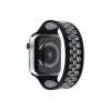 Mey İthalat®   Watch 38mm Ayarlı Delikli Silikon Kordon - Siyah-Gri