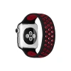 Mey İthalat®   Watch 38mm Ayarlı Delikli Silikon Kordon - Siyah-Kırmızı