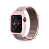 Mey İthalat®   Watch 38mm Hasırlı Cırtcırtlı Kasalı Kordon - Pembe