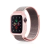 Mey İthalat®   Watch 38mm Hasırlı Cırtcırtlı Kasalı Kordon - Pembe
