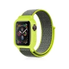 Mey İthalat®   Watch 38mm Hasırlı Cırtcırtlı Kasalı Kordon - Yeşil