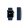 Mey İthalat®   Watch 38mm Hasırlı Cırtcırtlı Kordon - Mavi-Lacivert