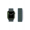 Mey İthalat®   Watch 38mm Hasırlı Cırtcırtlı Kordon - Mavi-Yeşil