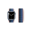 Mey İthalat®   Watch 38mm Hasırlı Cırtcırtlı Kordon - Siyah-Mavi