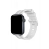 Mey İthalat®   Watch 38mm KR408 Çizgili Silikon Kordon - Beyaz
