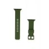 Mey İthalat®   Watch 38mm KR408 Çizgili Silikon Kordon - Koyu Yeşil