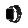 Mey İthalat®   Watch 38mm KR408 Çizgili Silikon Kordon - Siyah