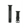 Mey İthalat®   Watch 38mm KR408 Çizgili Silikon Kordon - Siyah