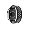Mey İthalat®   Watch 42mm Ayarlı Delikli Silikon Kordon - Siyah-Gri