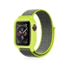 Mey İthalat®   Watch 42mm Hasırlı Cırtcırtlı Kasalı Kordon - Yeşil