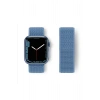 Mey İthalat®   Watch 42mm Hasırlı Cırtcırtlı Kordon - Mavi