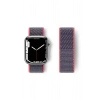 Mey İthalat®   Watch 42mm Hasırlı Cırtcırtlı Kordon - Pembe