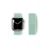 Mey İthalat®   Watch 42mm Hasırlı Cırtcırtlı Kordon - Turkuaz
