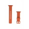 Mey İthalat®   Watch 42mm KR408 Çizgili Silikon Kordon - Turuncu
