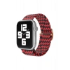 Mey İthalat®   Watch 42mm Star Kordon - Zigzag Kırmızı-Siyah