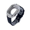 Mey İthalat®   Watch 44mm KR402 Metal Kasa Silikon Kordon - Gümüş