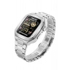 Mey İthalat®   Watch 45mm Metal Petek Kasalı Kordon - Gümüş