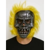 Mey İthalat® Wild Skull - Metal Kafatası Sarı Saçlı İskelet Maske