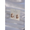 Mey İthalat® XUPİNG Rose Renk Zirkon Taşlı İşlemeli Halka Küpe