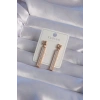 Mey İthalat® XUPİNG Rose Renk Zirkon Taşlı Su Yolu Küpe