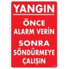 Mey İthalat® Yangın Nasıl Söndürülür Uyarı Levhası 25x35 KOD:869