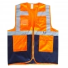 Mey İthalat® Yönetici İkaz Yeleği Turuncu/Lacivert  XL Beden