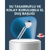 Mey İthalat® Yüksek Basınçlı 3 Fonksiyonlu Duş Başlığı
