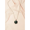 Obsidyen Doğal Taşı Zincirli El Yapımı Kolye Uç: 2 cm Zincir: 20 cm Kutulu