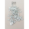 Oya Abiye Bileklik Kolye Pleksi Metalik Plastik Pul Gümüş Renk 24 gram 240 adet - BNC586