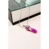 Pembe Akit Doğal Taşı Zincirli El Yapımı Tasarımlı Kolye Uç: 3,5 cm Zincir: 20 cm Kutulu