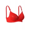 Silikonlu Toparlayıcı Dantelli Telsiz Sütyen Kırmızı