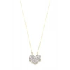 Taşlı Kalp Kolye - Altın