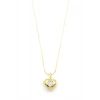 Taşlı Kalp Kolye - Altın