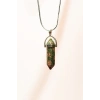 Unakit Doğal Taşı Zincirli El Yapımı Tasarımlı Kolye Uç: 3,5 cm Zincir: 20 cm Kutulu