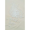 Yuvarlak Boncuk İçten Boncuklu Bileklik Çanta Boncuğu 8 mm 50 gr Beyaz - BNC470