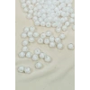 Yuvarlak Boncuk İçten Boncuklu Bileklik Çanta Boncuğu 8 mm 50 gr Beyaz - BNC470