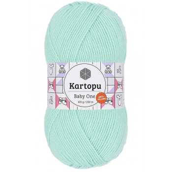 1 Adet Baby One Tüylenmeyen El Örgü İpi Yünü Açık Yeşil K507