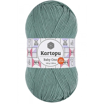 1 Adet Baby One Tüylenmeyen El Örgü İpi Yünü Azur K493