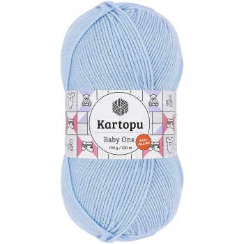 1 Adet Baby One Tüylenmeyen El Örgü İpi Yünü Mavi K544