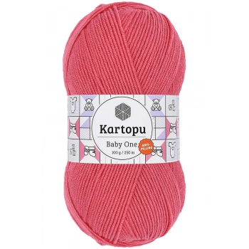 1 Adet Baby One Tüylenmeyen El Örgü İpi Yünü Pembe K254