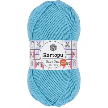 1 Adet Baby One Tüylenmeyen El Örgü İpi Yünü Turkuaz K576