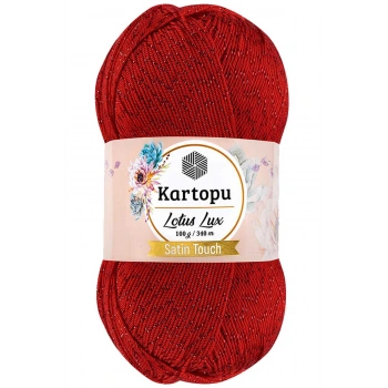 1 Adet Lotus Lux Bikini Büstiyer Bluz Simli Örgü İpi K165 Kırmızı