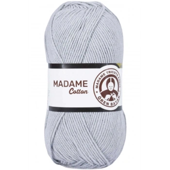 1 Adet Madame Cotton El Örgü İpi Yünü 100 gr 001 Gri