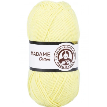 1 Adet Madame Cotton El Örgü İpi Yünü 100 gr 006 Açık Sarı
