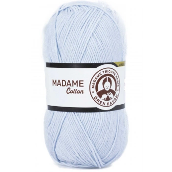 1 Adet Madame Cotton El Örgü İpi Yünü 100 gr 031 Bebe Mavisi